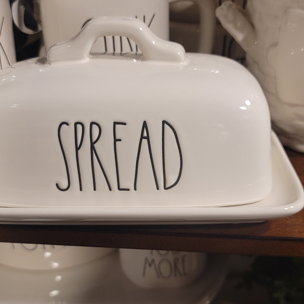 RAE DINN White Ceramic Butter Dish